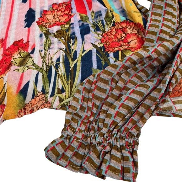 Fall Special Anthropologie Conditions Apply Retro Peasant Blouse XXS NWT - Picture 11 of 16